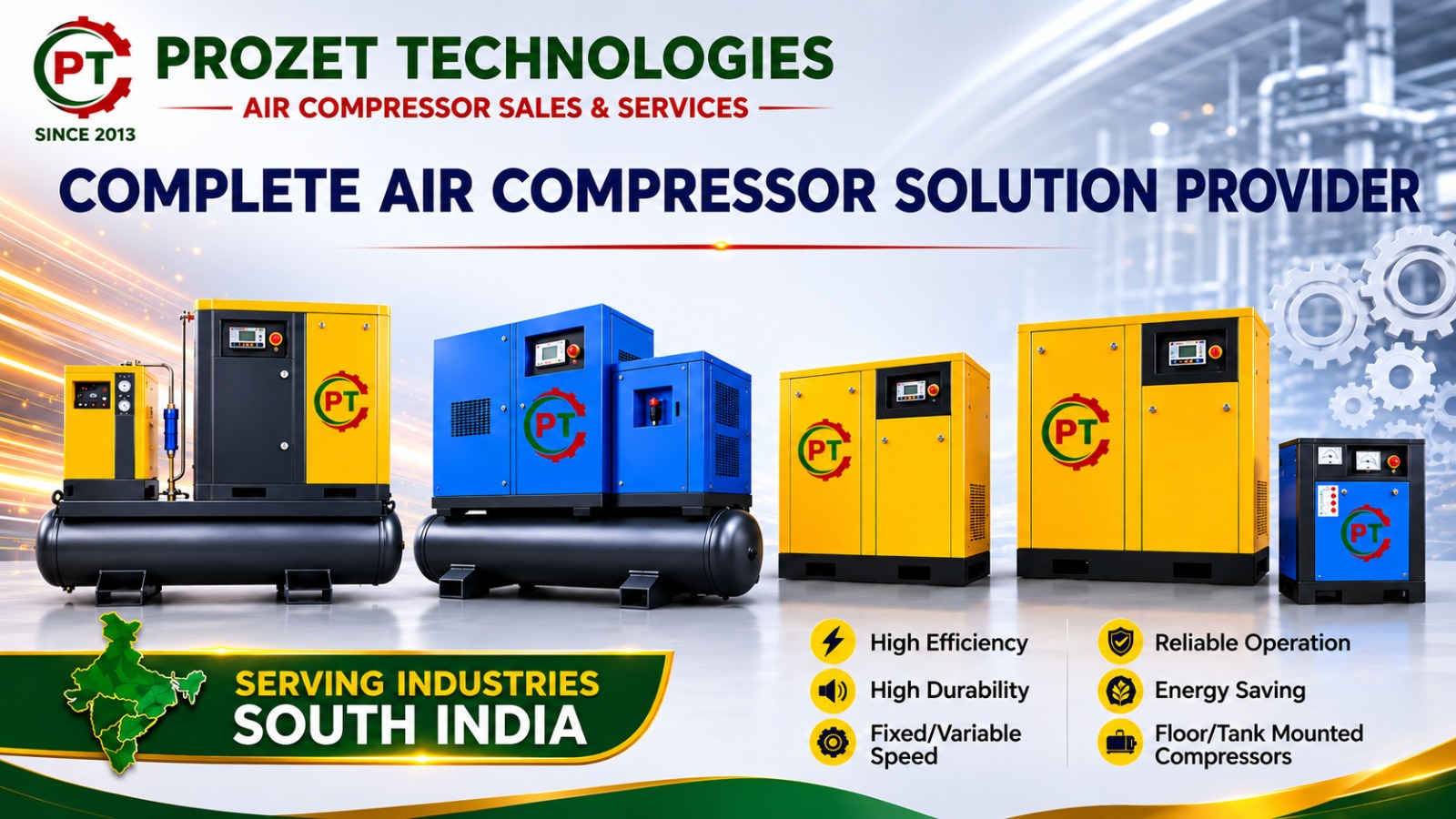 Complete Air Compressor Spares & Services South India