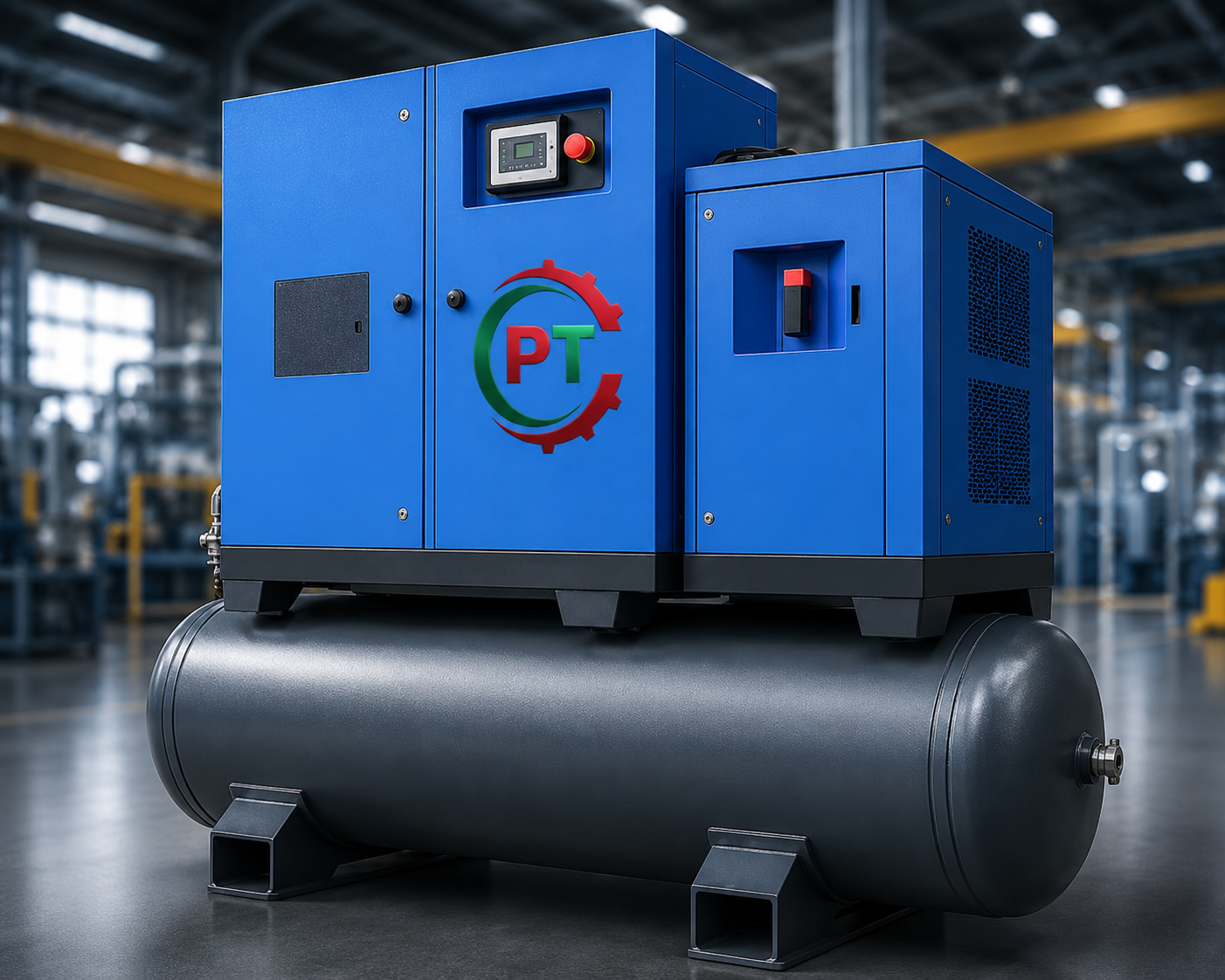 PT Blue Series Tank-Mounted Screw Compressor